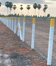 Precast boundary fencing installation